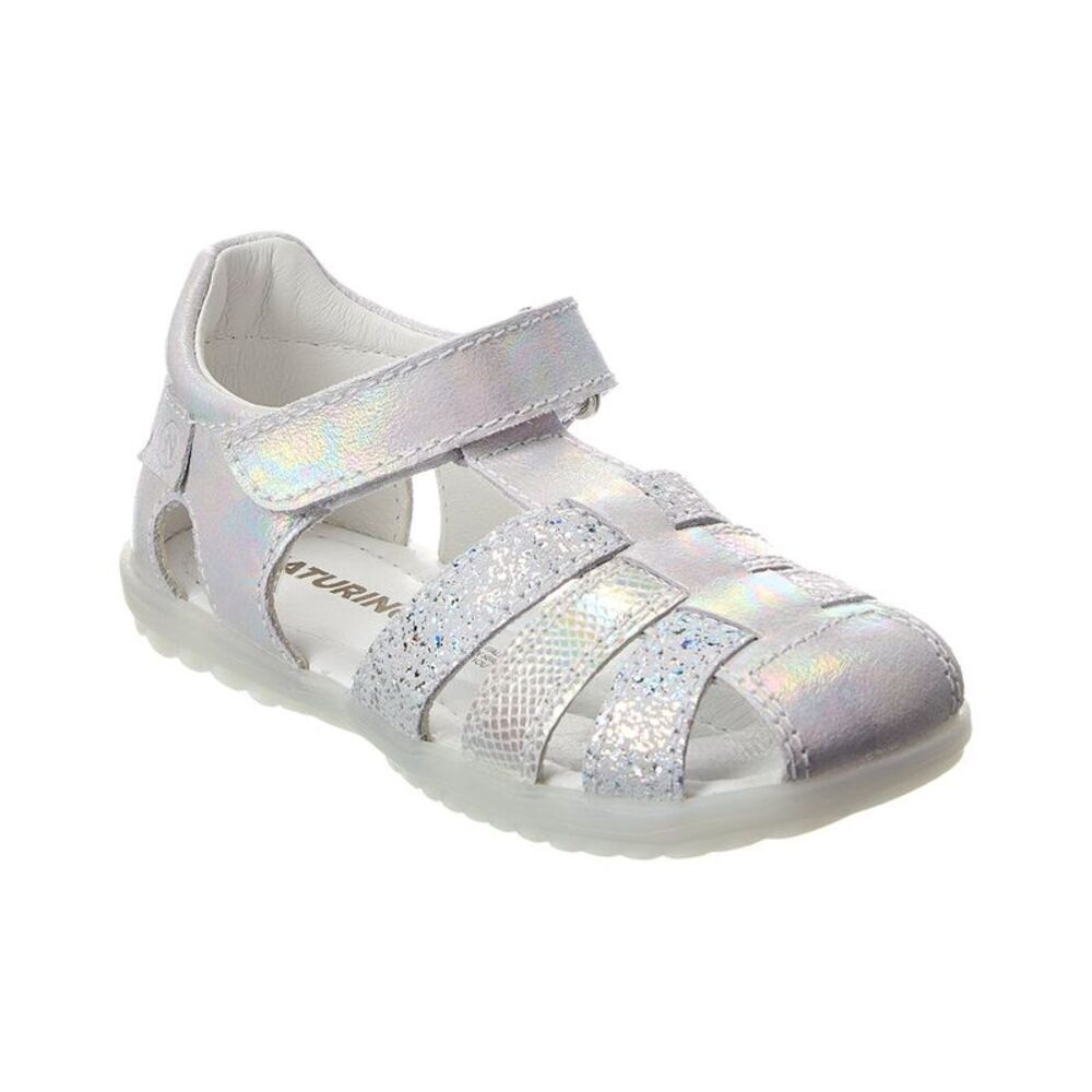 Naturino See Leather Sandal, Silver